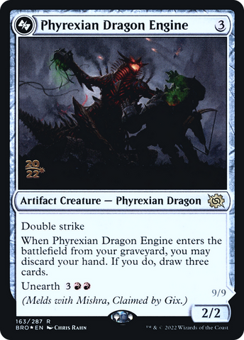 Phyrexian Dragon Engine (PRE-163)  Foil - The Brothers' War Promos