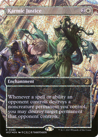 Karmic Justice (Anime Borderless) (Confetti Foil) (WOT-085)  Foil - Wilds of Eldraine: Enchanting Tales