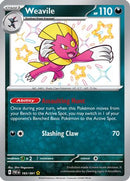 Weavile 183/091  - Holofoil SV Paldean Fates - Shiny Rare