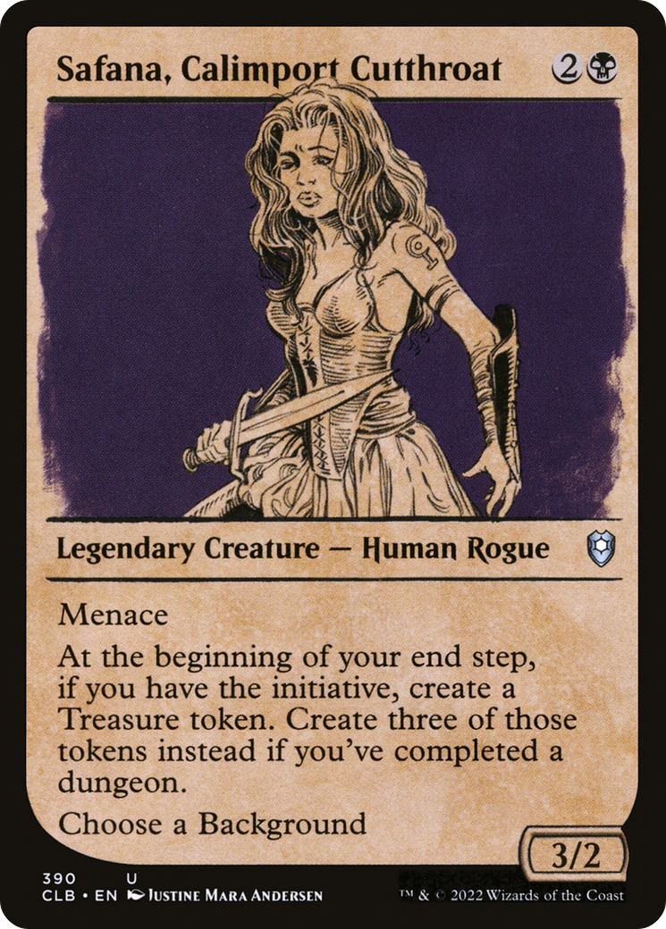 Safana, Calimport Cutthroat (Showcase) (CLB-390)  Foil - Commander Legends: Battle for Baldur's Gate: (Showcase)