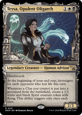 Teysa, Opulent Oligarch (Showcase) (0321) (MKM-321)  - Murders at Karlov Manor: (Showcase)