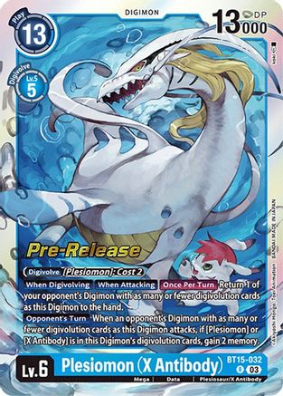 Plesiomon (X Antibody) [BT15-032] [Exceed Apocalypse Pre-Release Cards]