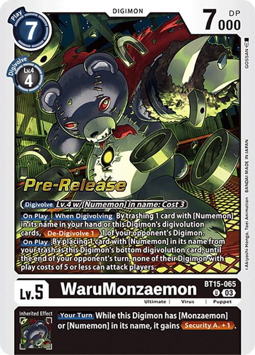 WaruMonzaemon [BT15-065] [Exceed Apocalypse Pre-Release Cards]