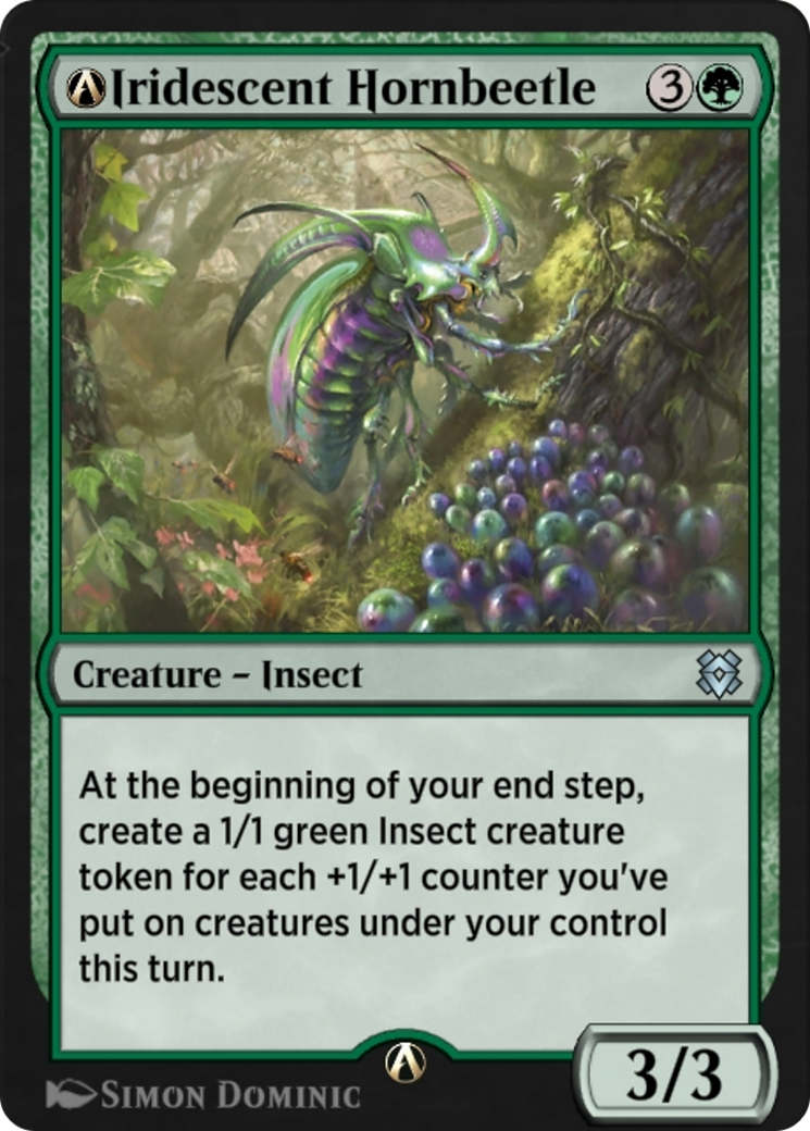 A-Iridescent Hornbeetle (ZNR-A-187)  - Zendikar Rising
