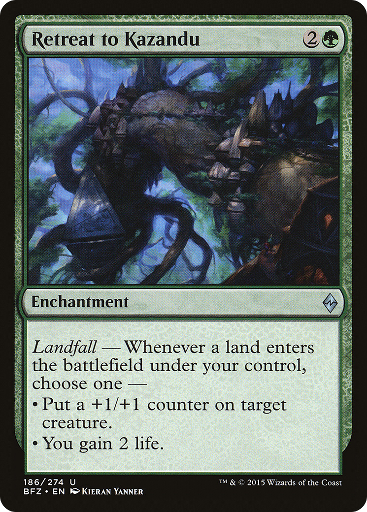 Retreat to Kazandu (BFZ-186)  - Battle for Zendikar