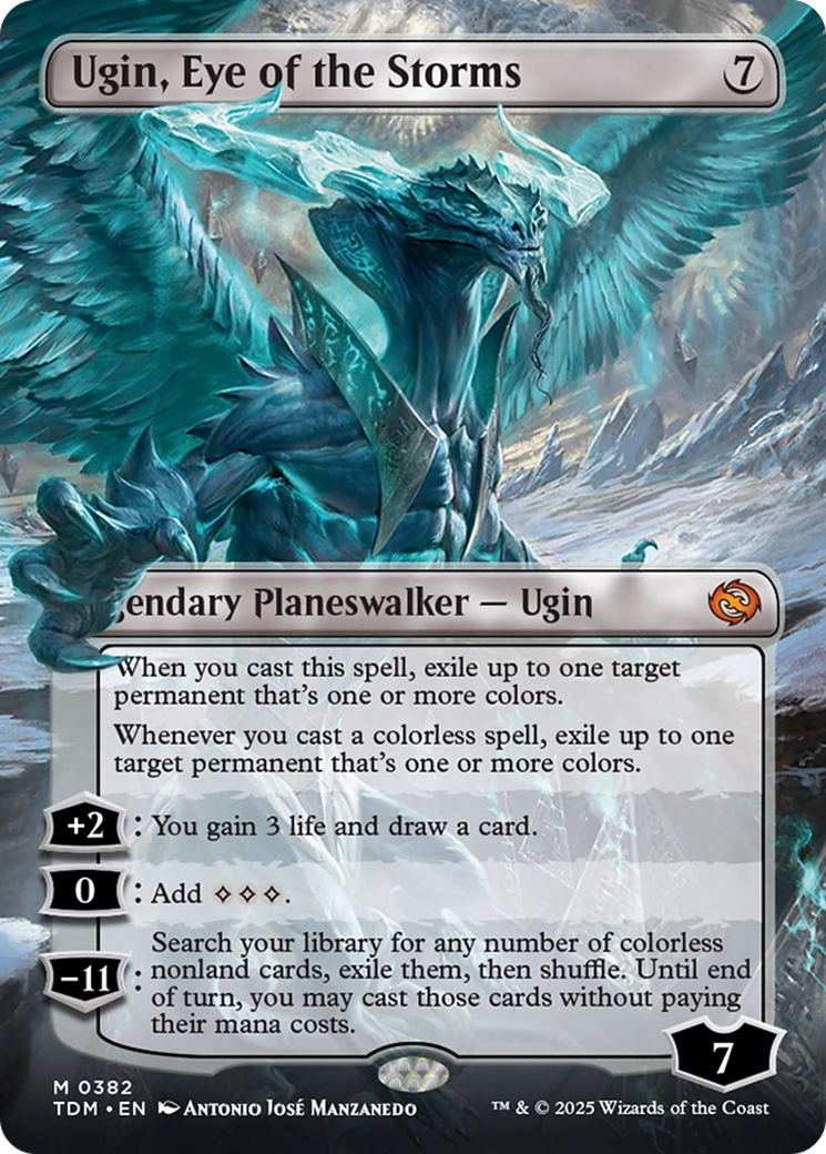 Ugin, Eye of the Storms (Borderless) (TDM-382)  - Tarkir: Dragonstorm
