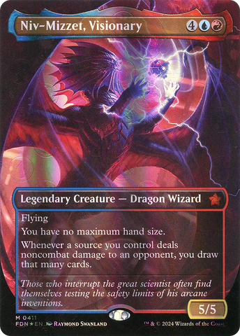 Niv-Mizzet, Visionary (FDN-411) - Foundations (Borderless) Foil