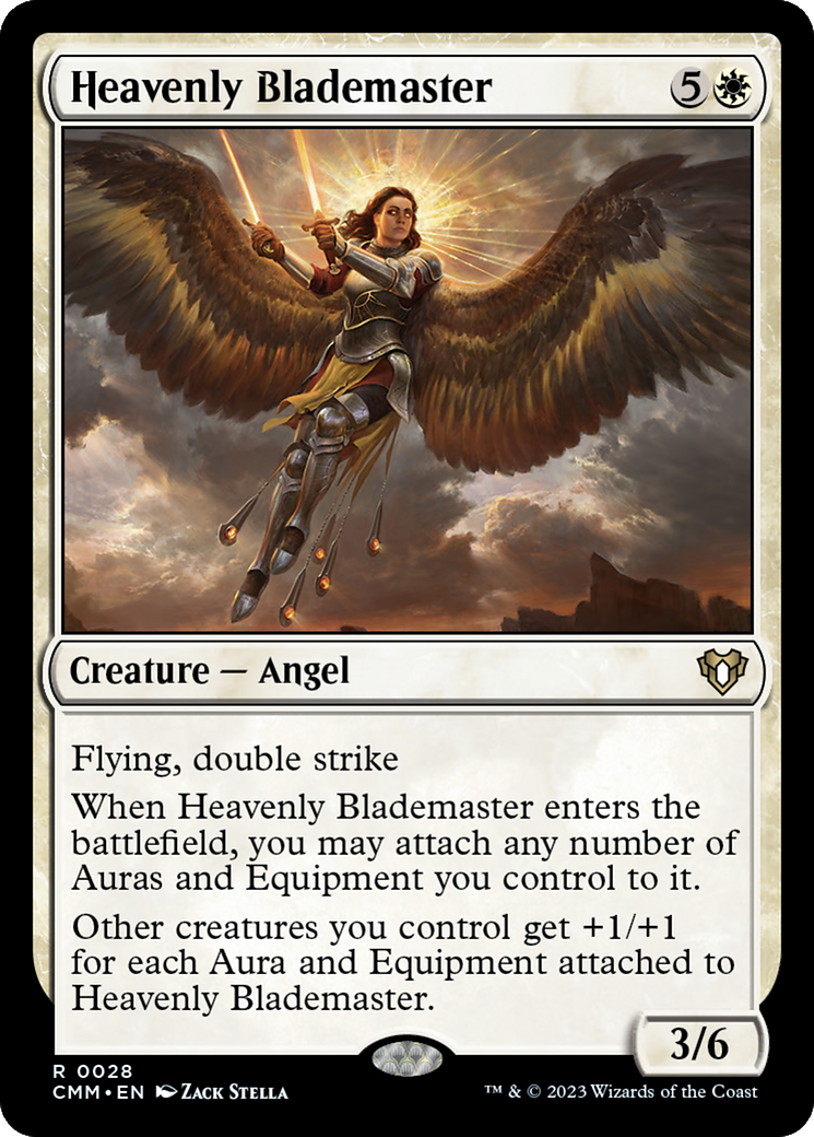Heavenly Blademaster (CMM-028)  Foil - Commander Masters