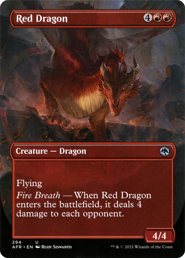 Red Dragon (Borderless) (AFR-294)  - Adventures in the Forgotten Realms (Borderless)