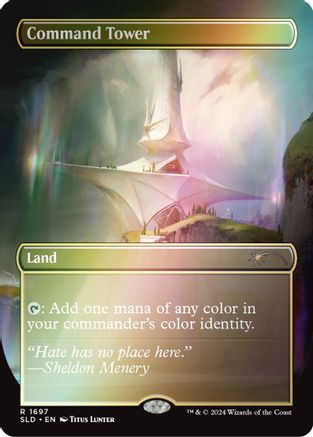 Command Tower (1697) (Rainbow Foil) (SLD-1697)  Foil - Secret Lair Drop Series
