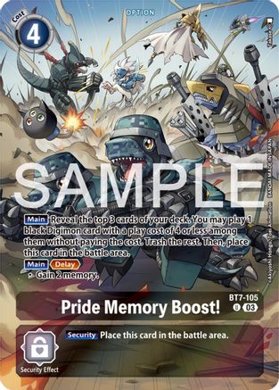Pride Memory Boost! (Bonus Pack) (BT7-105) - Starter Deck 17: Double Typhoon Advanced Deck Set Foil