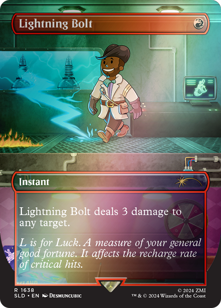 Lightning Bolt (1638) (Rainbow Foil) (SLD-1638)  Foil - Secret Lair Drop (Borderless)