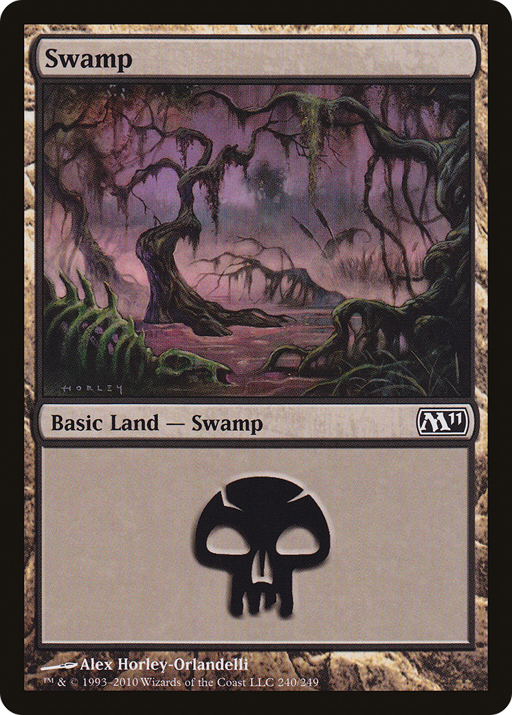 Swamp (240) (M11-240) - Magic 2011 Foil