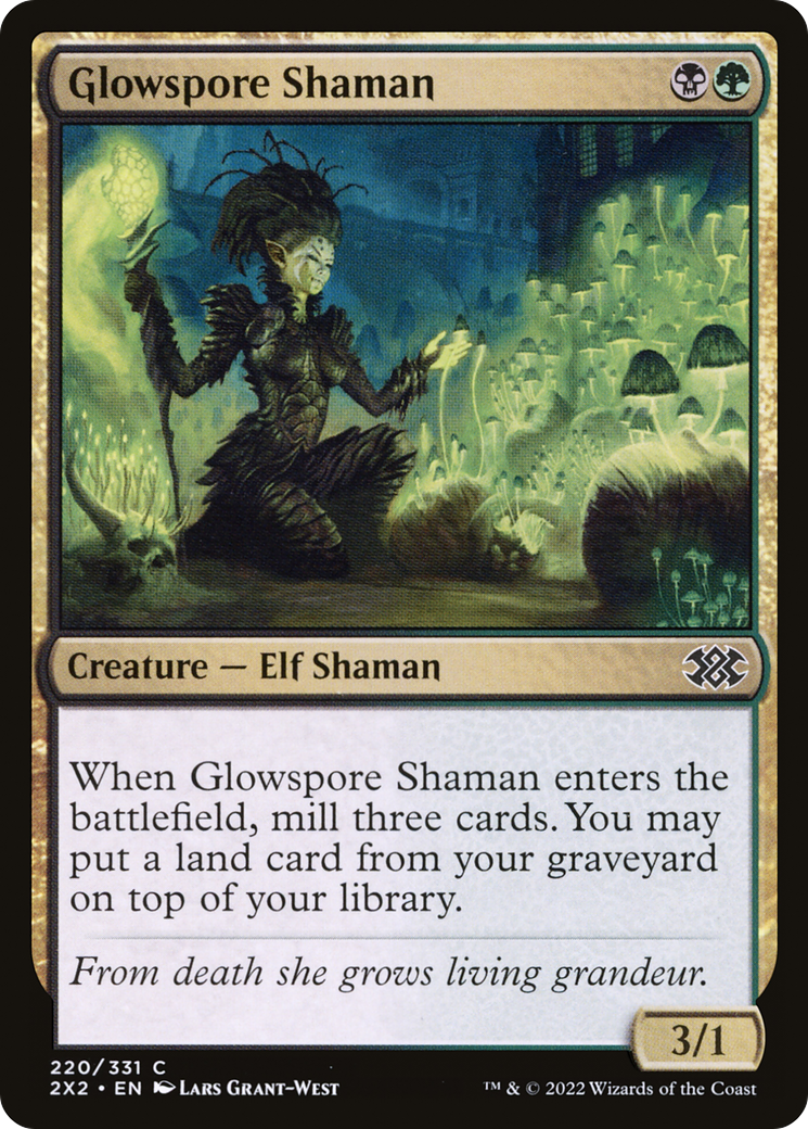 Glowspore Shaman (2X2-220)  Foil - Double Masters 2022