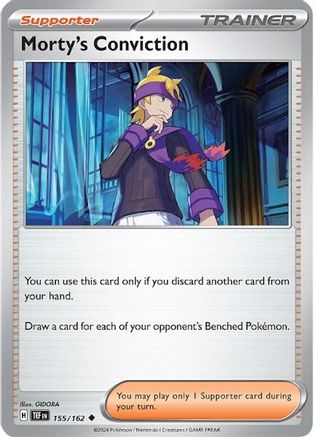 Morty's Conviction 155/162 - Reverse Holofoil SV05 Temporal Forces