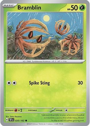 Bramblin 020/162 - Reverse Holofoil SV05 Temporal Forces