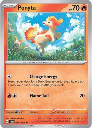 Ponyta 026/162 - Reverse Holofoil SV05 Temporal Forces
