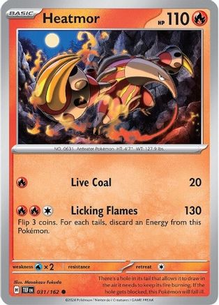 Heatmor 031/162 - Reverse Holofoil SV05 Temporal Forces