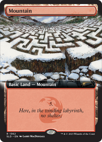 Mountain (1362) (SLD-1362)  Foil - Secret Lair Drop: (Extended Art)