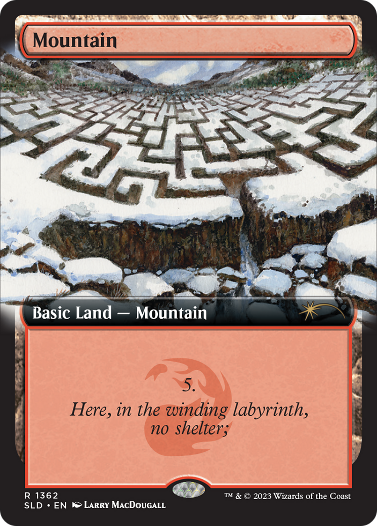 Mountain (1362) (SLD-1362) - Secret Lair Drop: (Extended Art) Foil