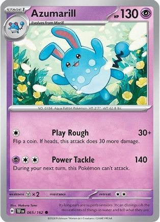 Azumarill 065/162 - Reverse Holofoil SV05 Temporal Forces