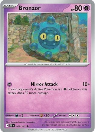Bronzor 068/162 - Reverse Holofoil SV05 Temporal Forces