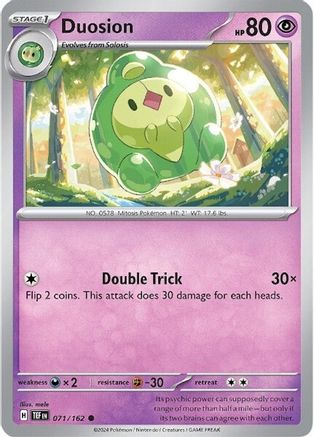Duosion 071/162 - Reverse Holofoil SV05 Temporal Forces
