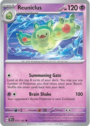 Reuniclus 072/162 - Reverse Holofoil SV05 Temporal Forces