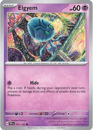 Elgyem 073 - Reverse Holofoil SV05 Temporal Forces