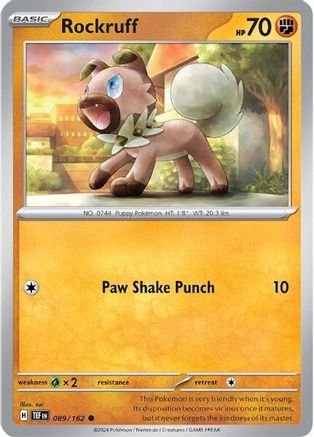 Rockruff 089 - Reverse Holofoil SV05 Temporal Forces