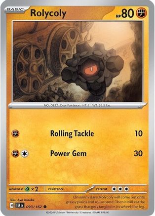 Rolycoly 093 - Reverse Holofoil SV05 Temporal Forces