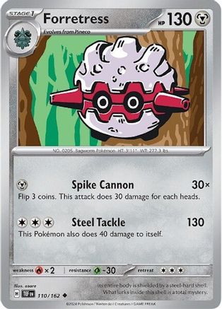Forretress 110/162 - Reverse Holofoil SV05 Temporal Forces