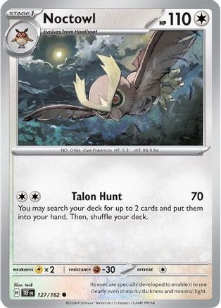 Noctowl 127 - Reverse Holofoil SV05 Temporal Forces