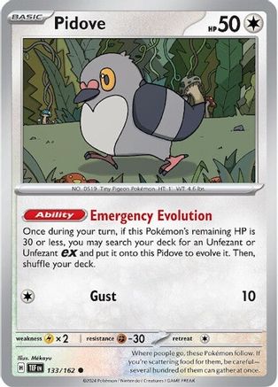 Pidove 133 - Reverse Holofoil SV05 Temporal Forces