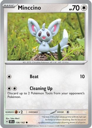 Minccino 136/162 - Reverse Holofoil SV05 Temporal Forces