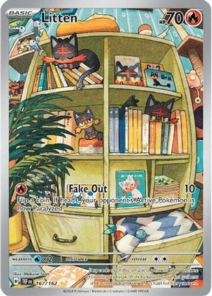 Litten 167/162  - Holofoil SV05 Temporal Forces - Illustration Rare