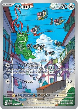 Chatot 181/162  - Holofoil SV05 Temporal Forces - Illustration Rare