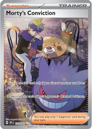 Morty's Conviction 211/162  - Holofoil SV05 Temporal Forces - Special Illustration Rare