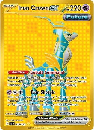 Iron Crown ex 216/162  - Holofoil SV05 Temporal Forces - Hyper Rare