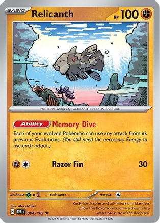 Relicanth 084/162  (Theme Deck) SV05 Temporal Forces