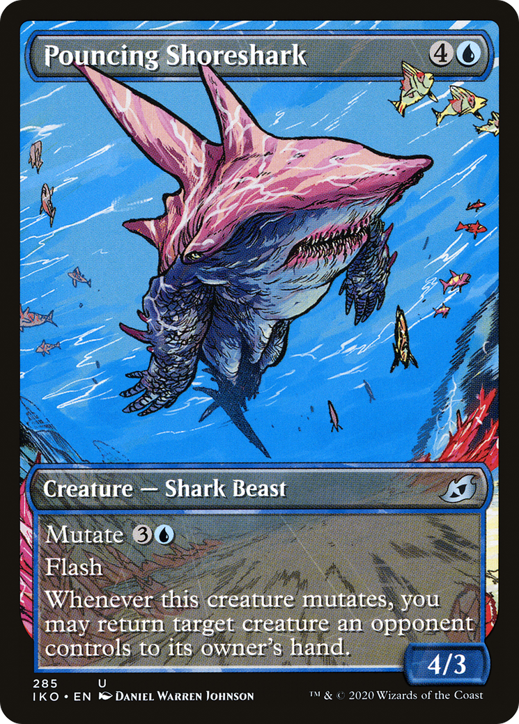 Pouncing Shoreshark (Showcase) (IKO-285) - Ikoria: Lair of Behemoths: (Showcase) Foil