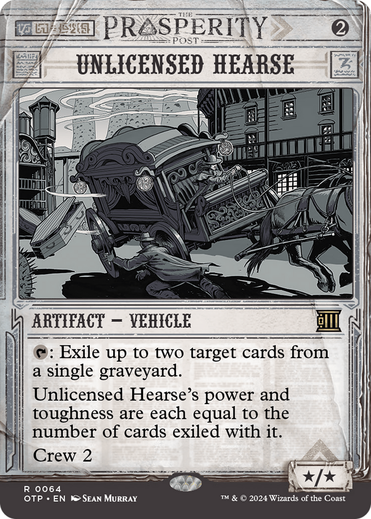 Unlicensed Hearse (OTP-064)  Foil - Breaking News: (Showcase) (Borderless)