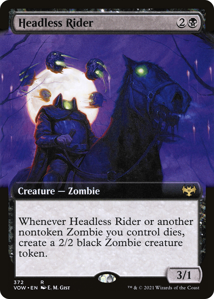 Headless Rider (Extended Art) (VOW-372)  Foil - Innistrad: Crimson Vow: (Extended Art)