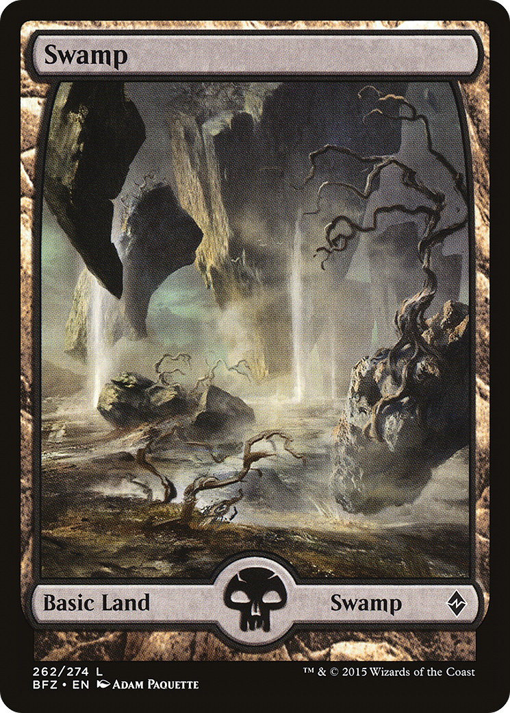 Swamp (262) - Full Art (BFZ-262)  Foil - Battle for Zendikar