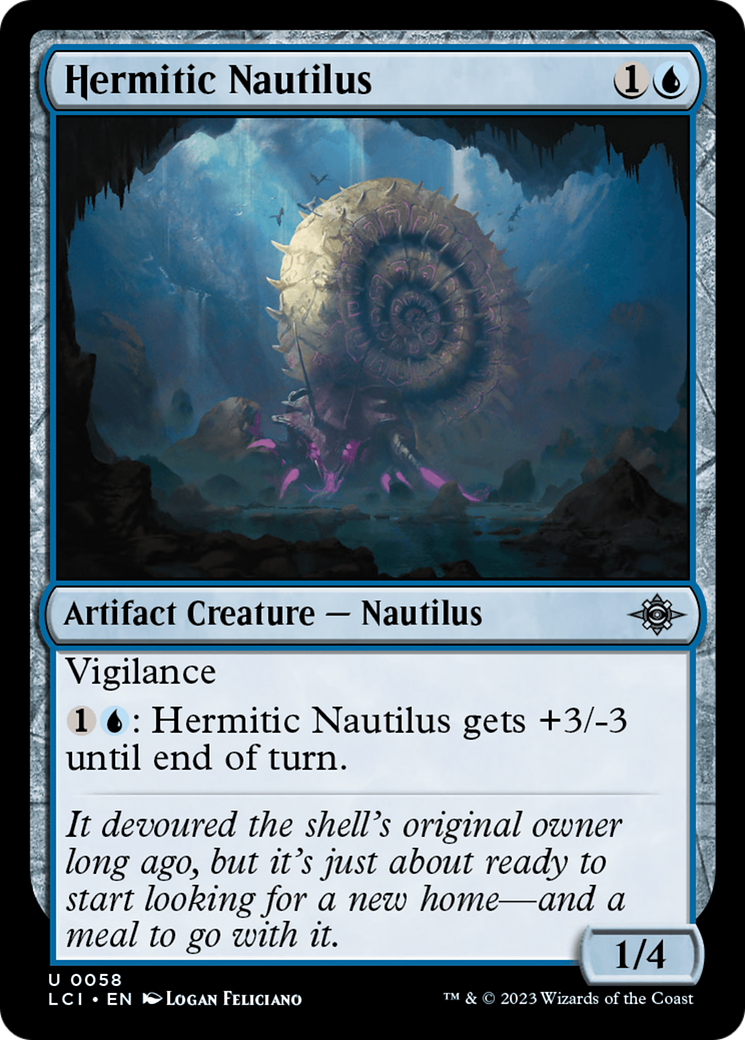 Hermitic Nautilus (LCI-058)  Foil - The Lost Caverns of Ixalan