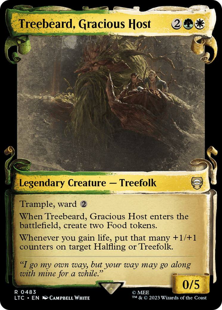 Treebeard, Gracious Host (Showcase Scrolls) (LTC-483)  Foil - Tales of Middle-earth Commander: (Showcase)