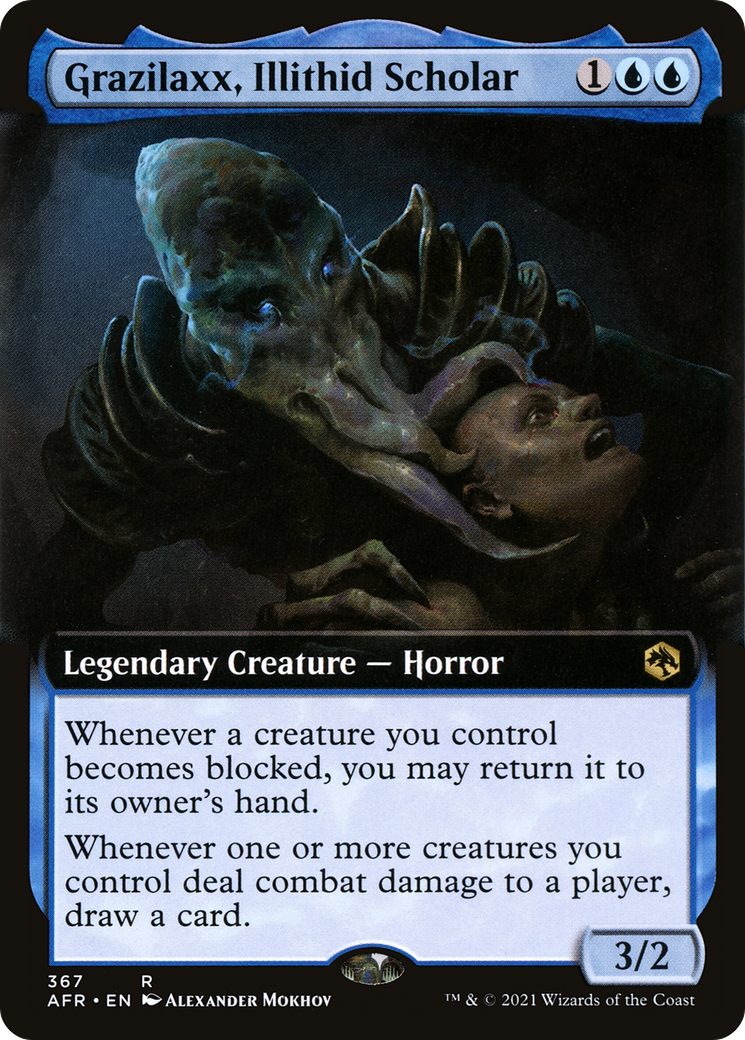 Grazilaxx, Illithid Scholar (Extended Art) (AFR-367)  Foil - Adventures in the Forgotten Realms: (Extended Art)
