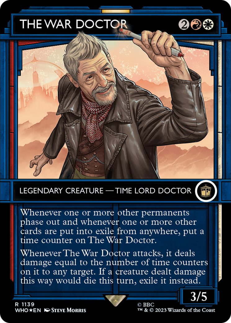 The War Doctor (Showcase) (Surge Foil) (WHO-1139)  Foil - Doctor Who: (Showcase) (Borderless)