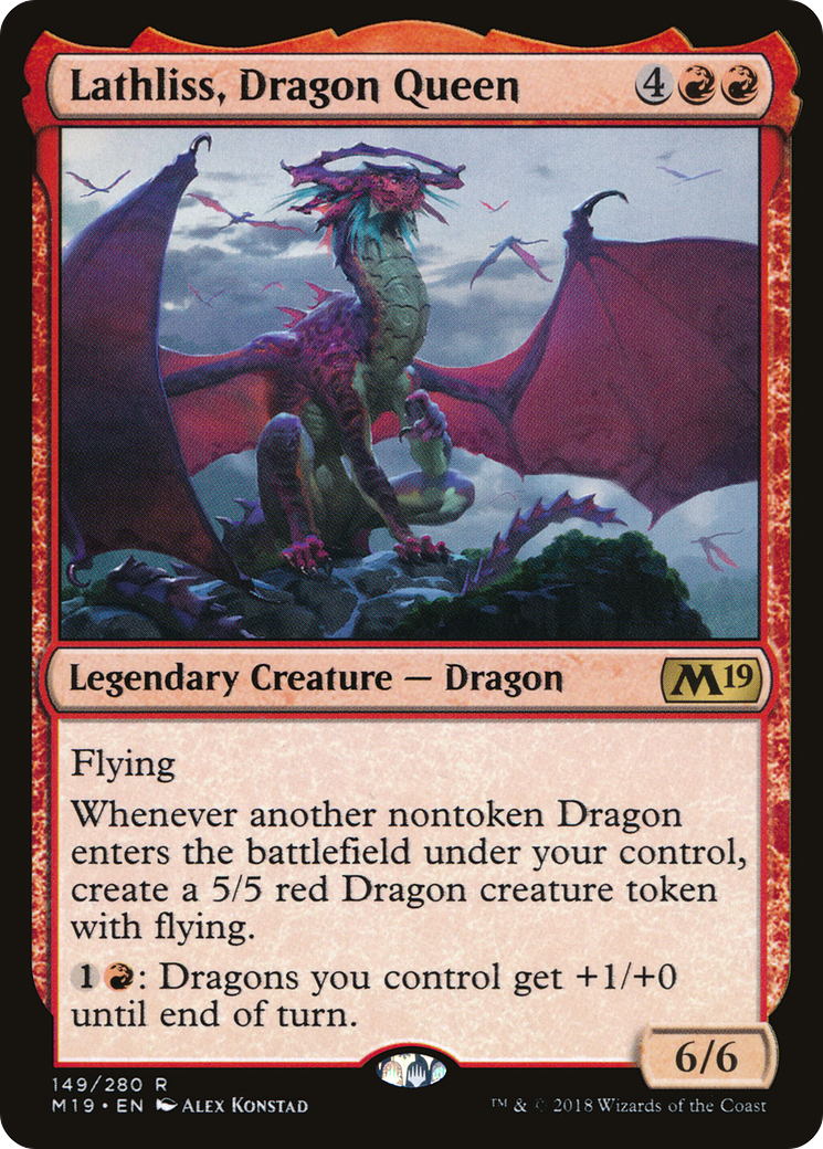 Lathliss, Dragon Queen (M19-149)  Foil - Core Set 2019