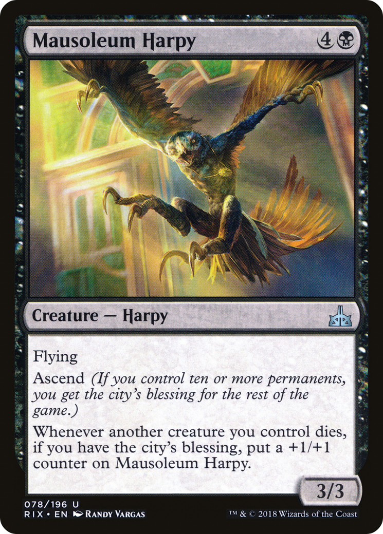 Mausoleum Harpy (RIX-078)  Foil - Rivals of Ixalan